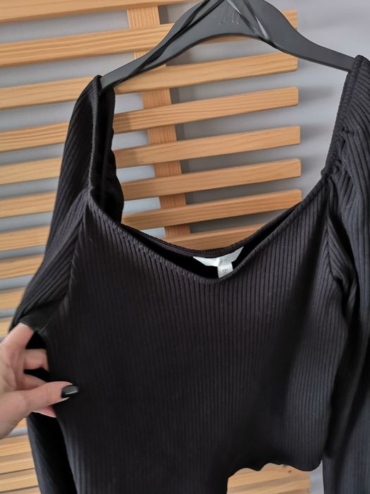 Top sweterek w prążki H&M