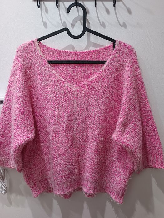 Sweter damski różowy r.M