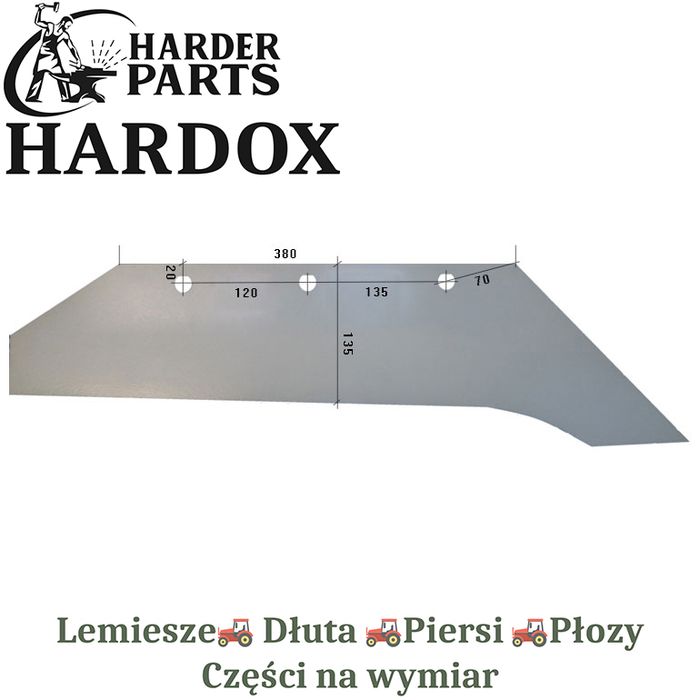 Lemiesz Krone HARDOX 969009/P części do pługa 2X lepsze niż Borowe