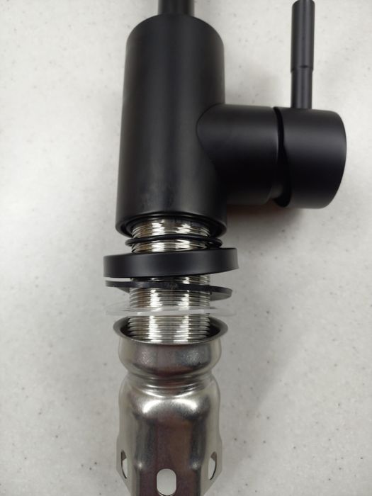 ГЕРМАНИЯ!Смеситель/змішувач/кран для кухни чёрного цвета гибкий гусак