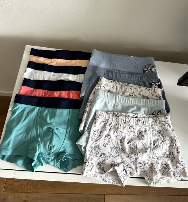 9 szt dziecięcych bokserek majtki dla chłopca h&m 122/128 bluey