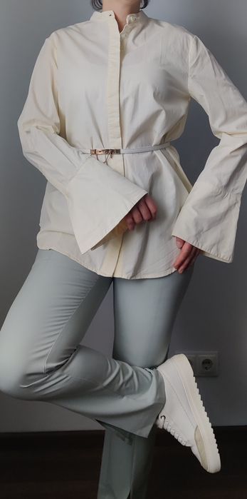 Кежуал штани брюки пудрово-блакитні S-M