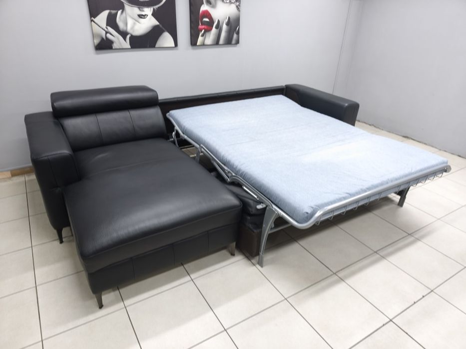 Шкіряний розкладний диван 290х170 см! Уголок, куточок меблі