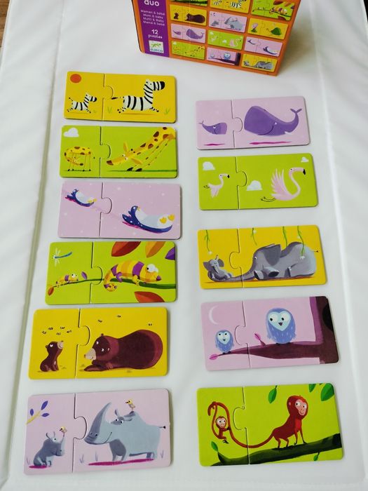 Puzzle Djeco + puzzle encaixe animais +18M