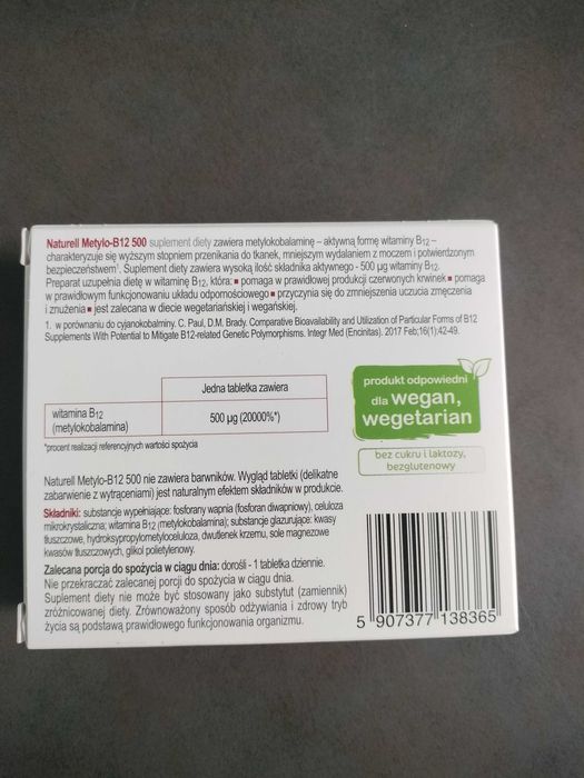 Naturell Metylo-B12 500 - 60 tabletek