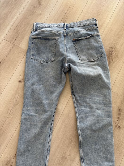 Spodnie slim fit jeansy męskie jasne 32/32