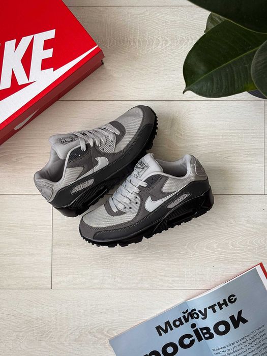 !SALE! Nike Air Max 90 Grey/Black 36 37 38 39 40 41 42 43 44 45 найк аір макс
