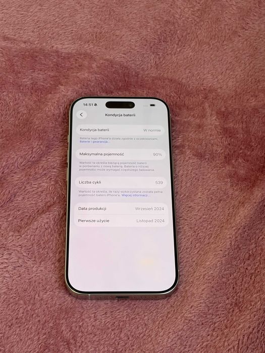 iPhone 16 Pro | stan idealny | bateria 90% | pełny zestaw
