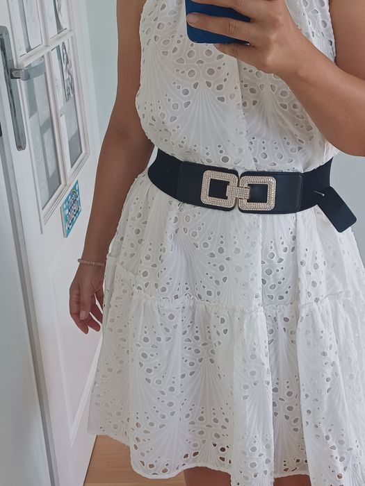 Pasek na gumce czarny