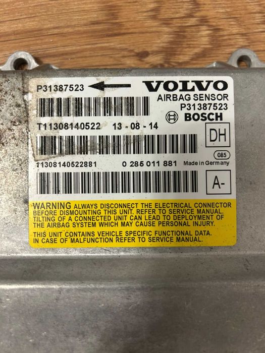 Sensor moduł poduszek air bag Volvo V60 S60 XC60 P3138.7523
