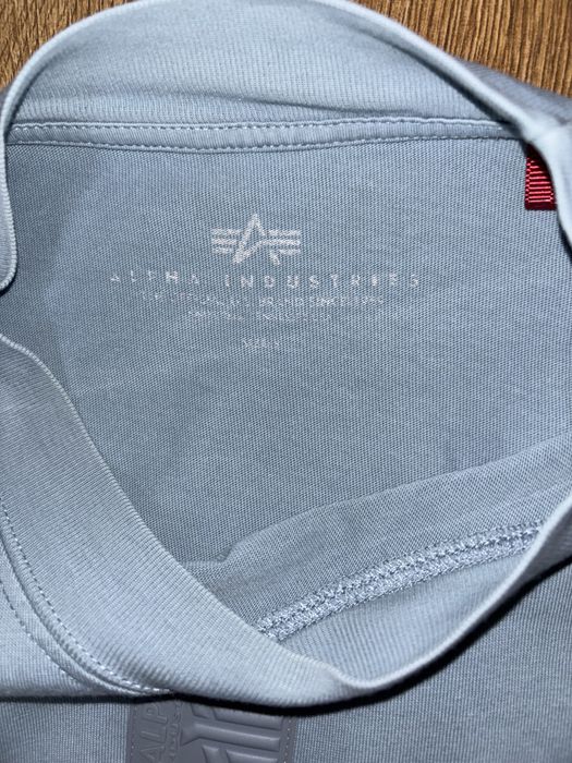 Блакитний Лонгслів Alpha Industries