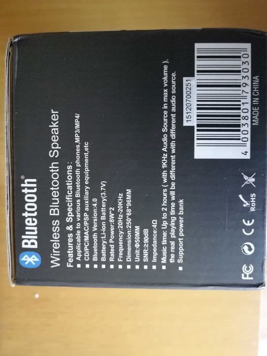 NOVO Colunas wireless bluetooth Illumite (NOVO - Caixa nunca aberta)