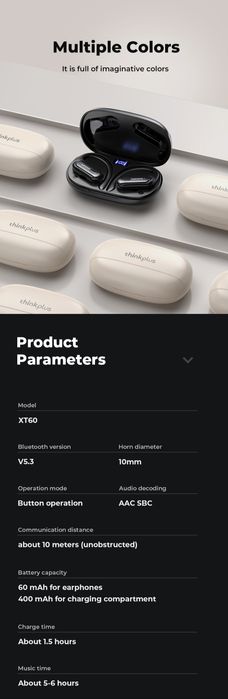 Навушники ERAZER T60 Pro Bluetooth 5.4, надійні спортивні, наушники