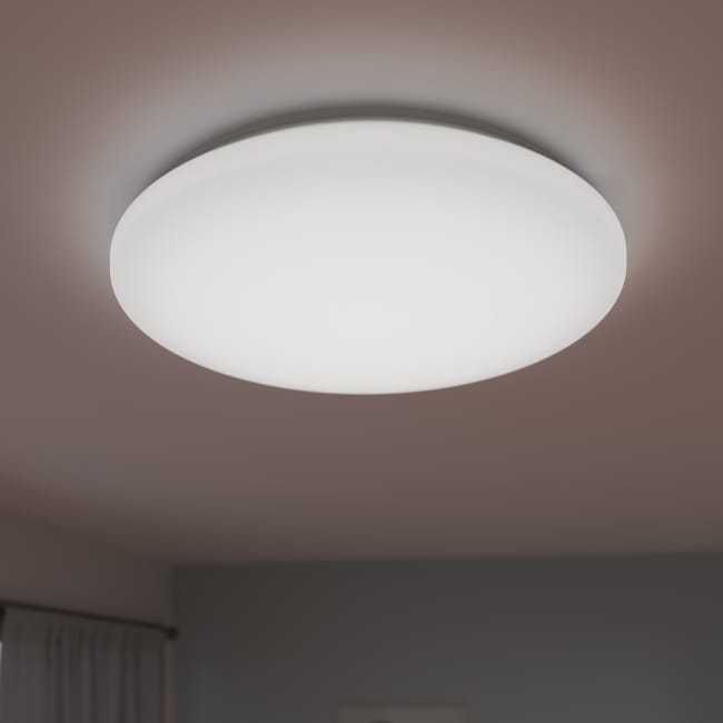 Candeeiro de teto led INSPIRE MOON 3500lm ferro branco 56 cm