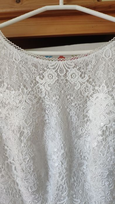 Suknia ślubna 44r. Ręcznie szyta nie klejona.