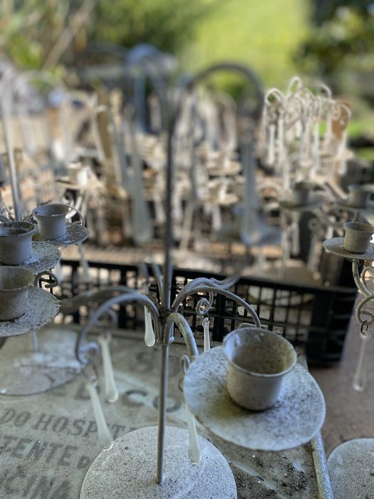 20 castiçais ferro 3 braços