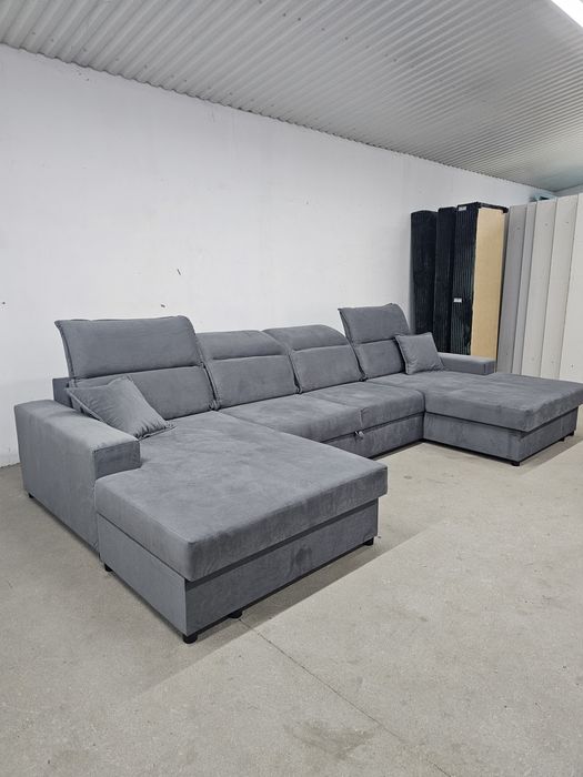 Narożnik U prosto od producenta rozkładany regulowane zagłówki