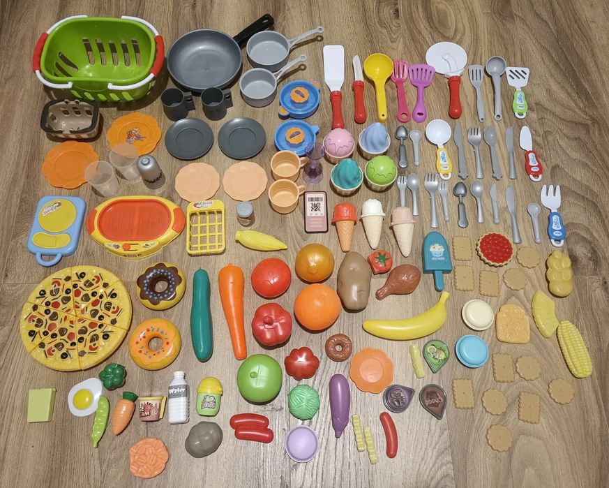 Mega zestaw zabawek do kuchni jedzenie przybory kuchenne