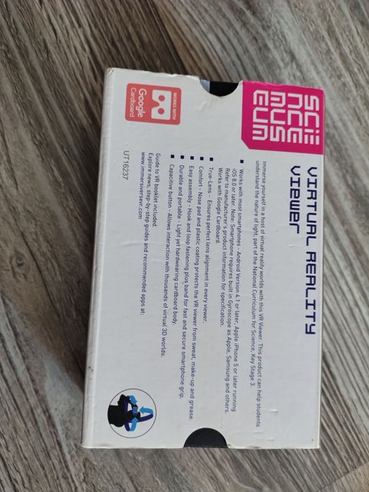 Okulary gogle virtual reality viewer kartonowe