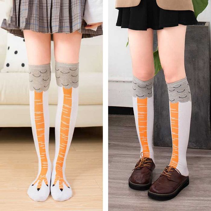 Гольфы куриные лапы до и выше колен подарок бавовняні гетри подарунок