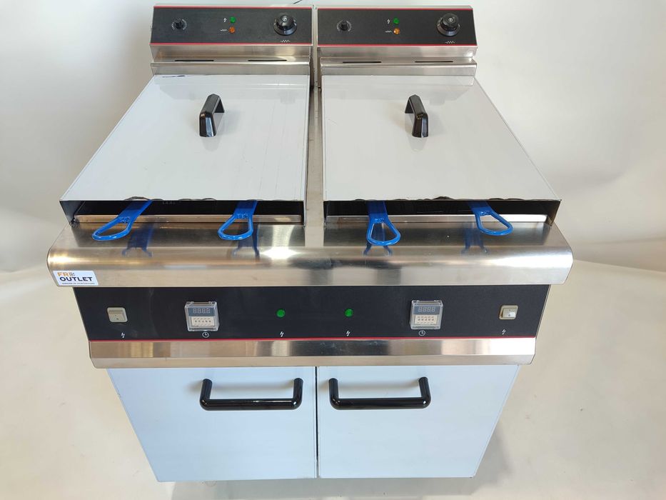 Fritadeira Elétrica Com Móvel - 30L+30L - NOVA