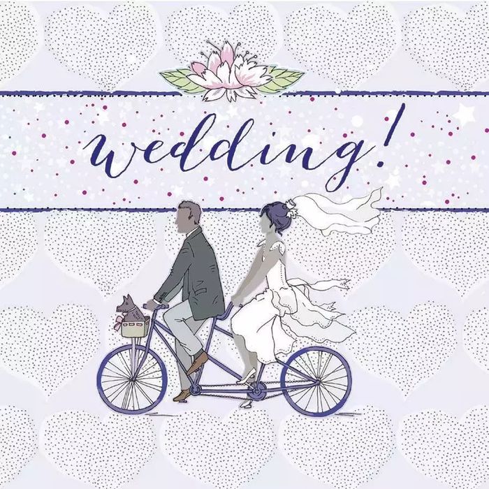 Karnet ślubny z kryształkiem Swarovskiego, rower. Clear Creations