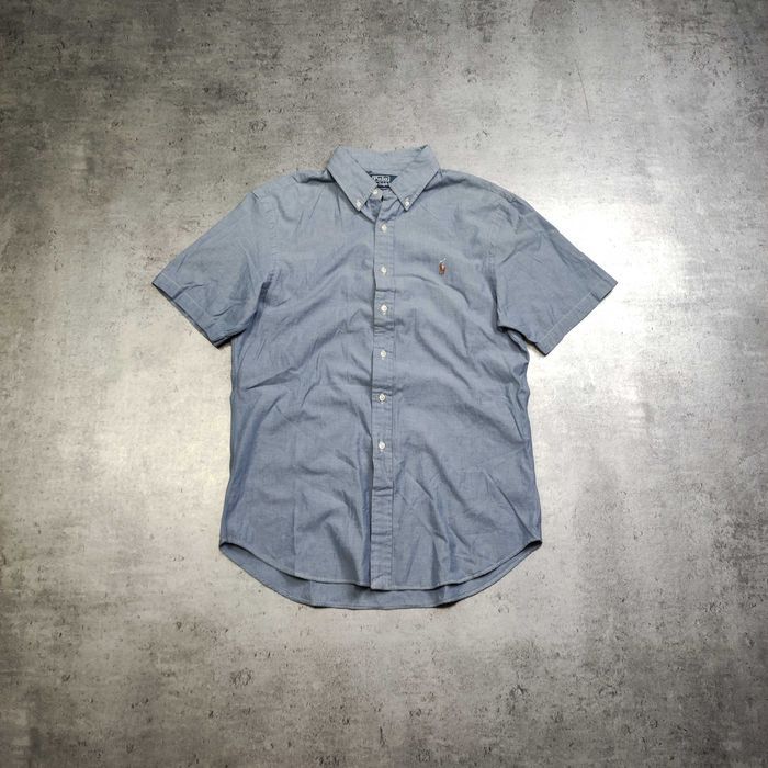 MĘSKA Koszula PREMIUM Krótki Rękaw Bawełna Elegancka Polo Ralph Lauren