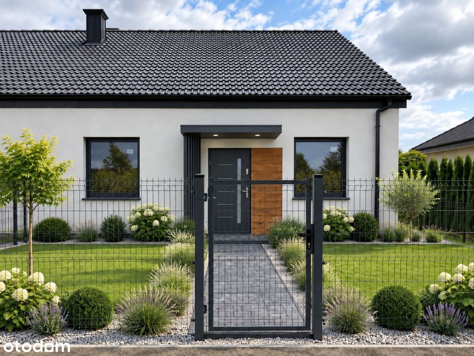 Bliźniak parterowy 92 m2 z dużym ogrodem, Borkowice