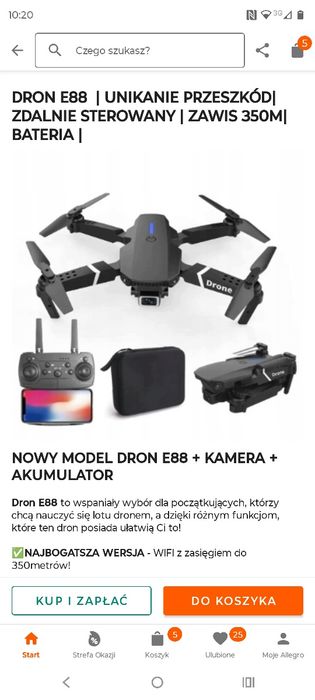 Dron z kamerą blututh