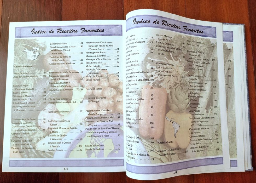 Livro "Receitas Internacionais Favoritas" de Ron Kalenuik