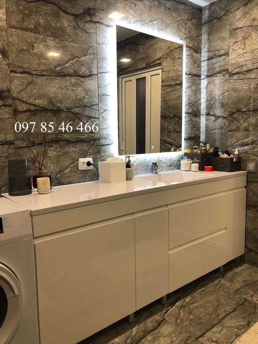 Виготовляємо Монолітні Умивальники вилиті з стільницею +Тумби Дзеркала