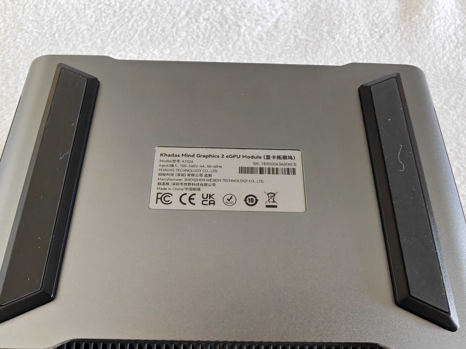 eGPU Khadas Mind Graphics 2 Nvidia RTX 5060 Ti 16GB