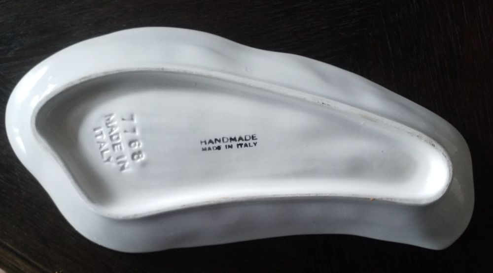 Piękny półmisek do szparagów Majolika Włochy