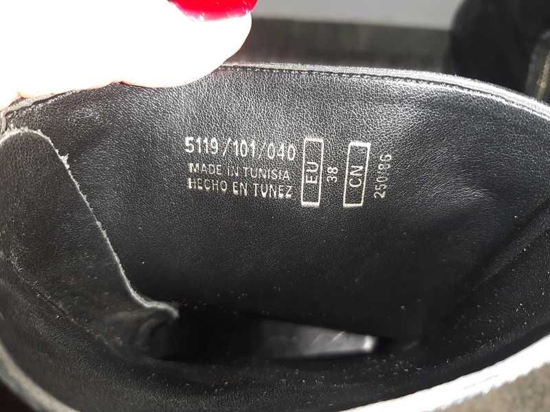 Skórzane botki Zara Woman 38