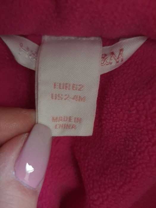 Kurtka zimowa w kwiatuszki h&m 2-4 miesiące 62cm