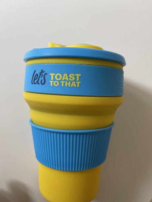 Kubek  silikonowy take away składany 12 cm 350 ml