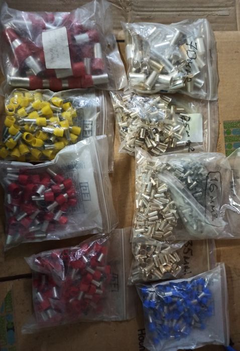 Наконечники трубчатые, лампа  11Вт и роз. 16А, на магните, конц.выключ