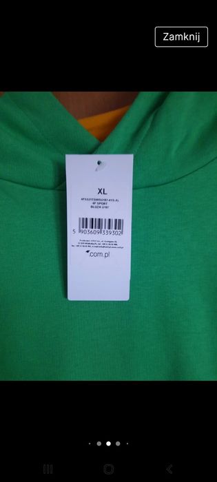 Bluza zielona 4F XXL