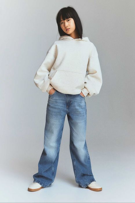 Szerokie jeansy baggy H&M 158 szwedy