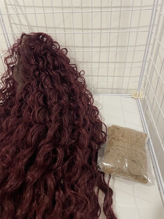 Lace cacheada ruiva com pente escova novo