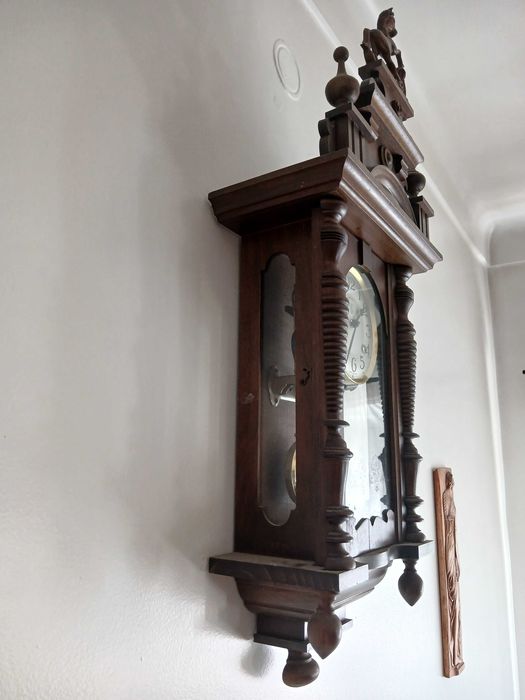 Relogio de parede - Reguladora Cavalinho - Madeira - Impecável