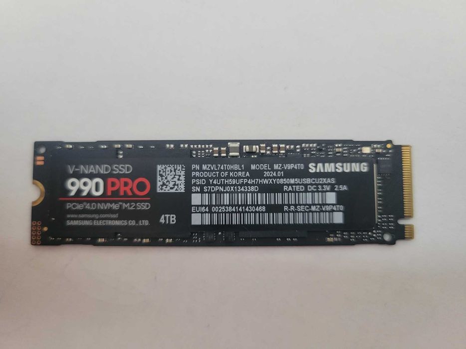 Samsung 990 PRO 4TB NVMe M.2 PCIe 4.0, відмінний стан