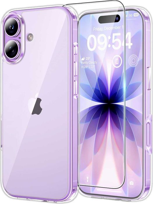 Etui iPhone 17 TAURI + szkło 9H przezroczyste slim
