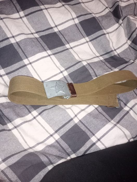 Советский армейский пояс из брезента, Б/У