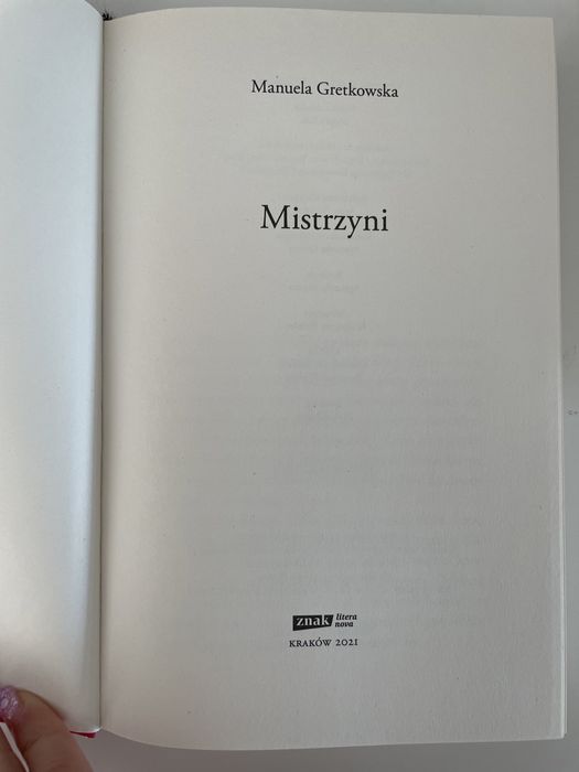 Mistrzyni Manuela Gretkowska oprawa twarda