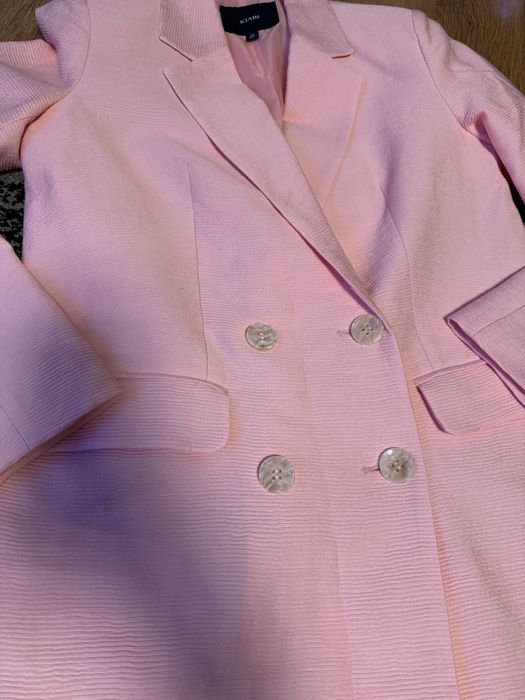 Płaszcz pudrowy róż s/m 36/38