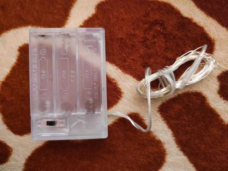 led гірлянда білого кольору 5м 50 led usb