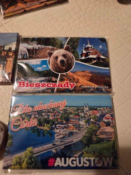 4 nowe magnesy sigacik,  Augustów, bieszczady, dresno