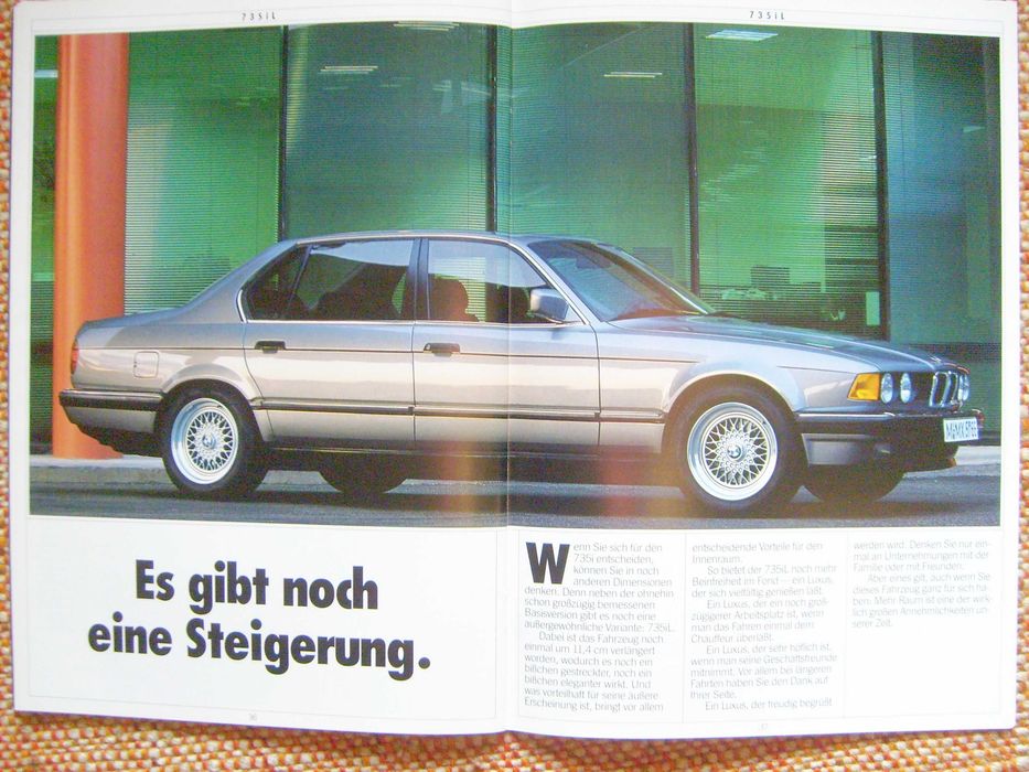 BMW 7 E32 - 730i 735i 735iL * prospekt 48 str. PIERWSZE WYDANIE 1986 !