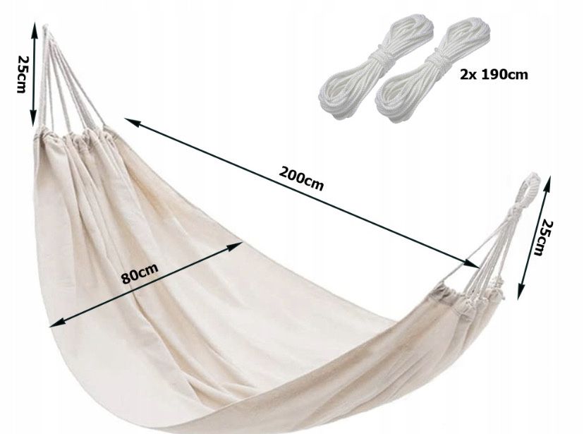 HAMAK FOTEL WISZĄCY ogrodowy beżowy duży